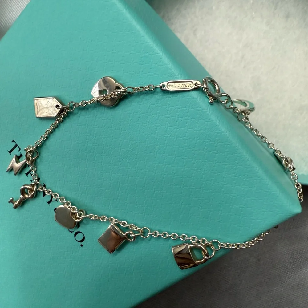 Tiffany & Co. Silver 10 Mini Charm Bracelet - Picture 4 of 6